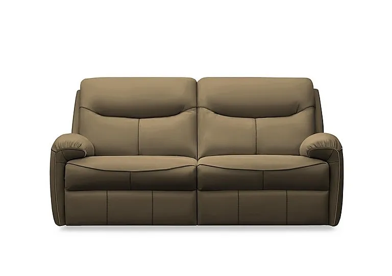 Amesbury Leather 3 Seater Sofa - Capri Mushroom - Sofas and Armchairs - In Time for Christmas