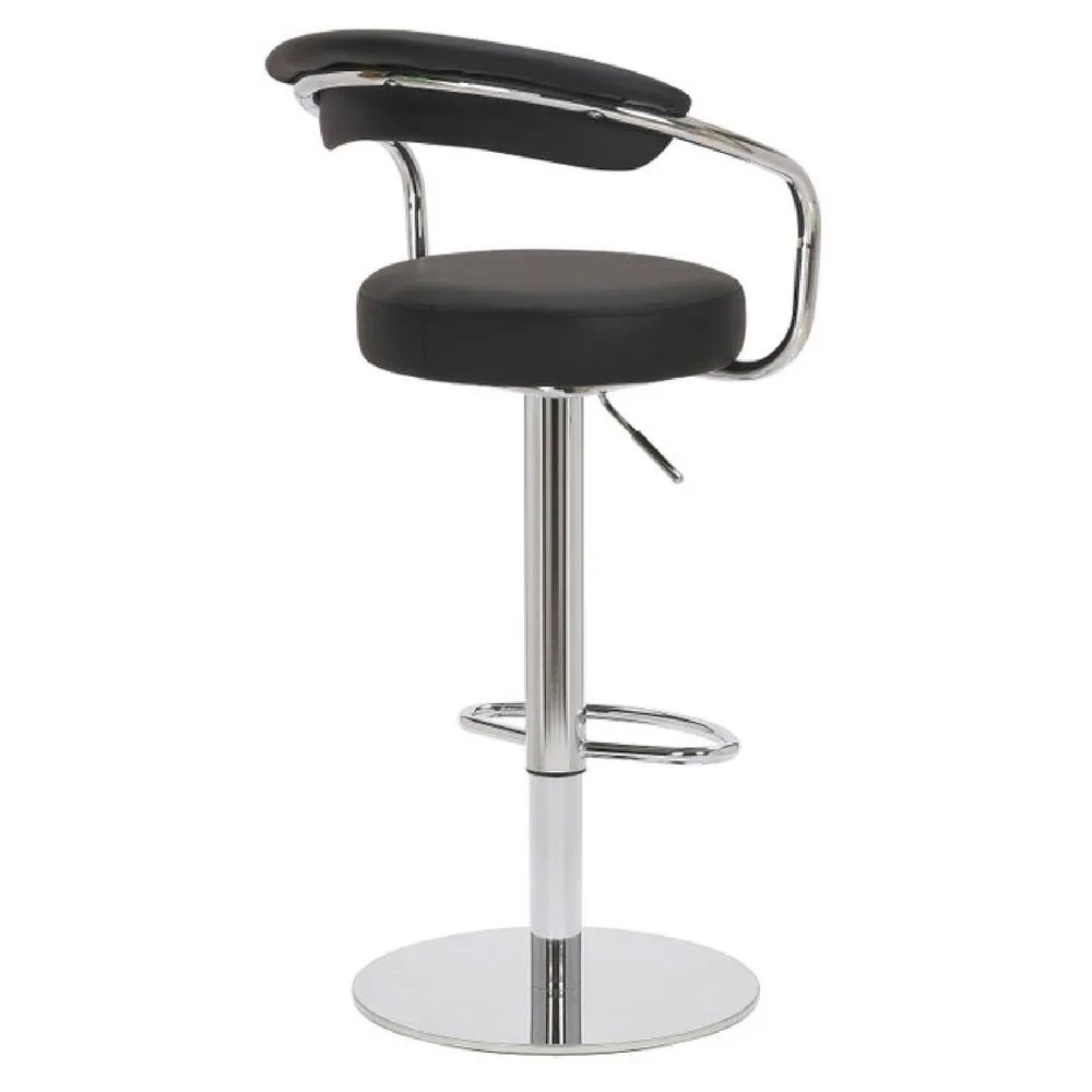 netfurniture Zenpin Deluxe Weighted Base Kitchen Bar Stool Adjustable Padded Seat in Black 3