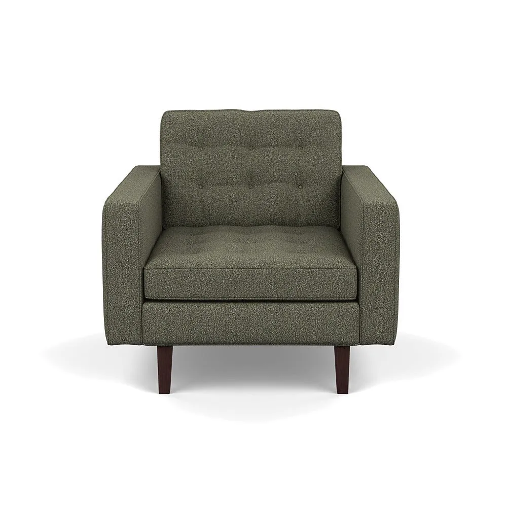 Heal's Hepburn Armchair Loop Boucle Forest Wenge