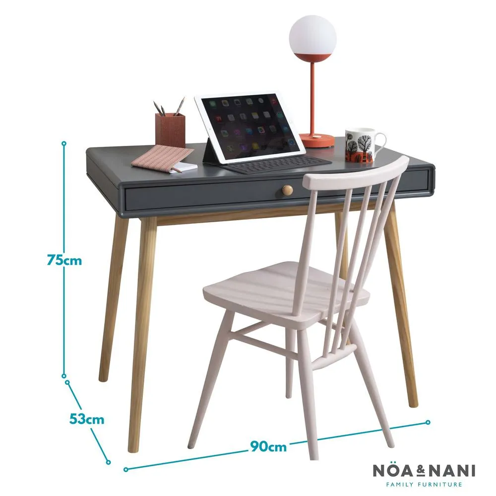 Nöa and Nani Frank Desk in Dark Grey and Natural Pine 5