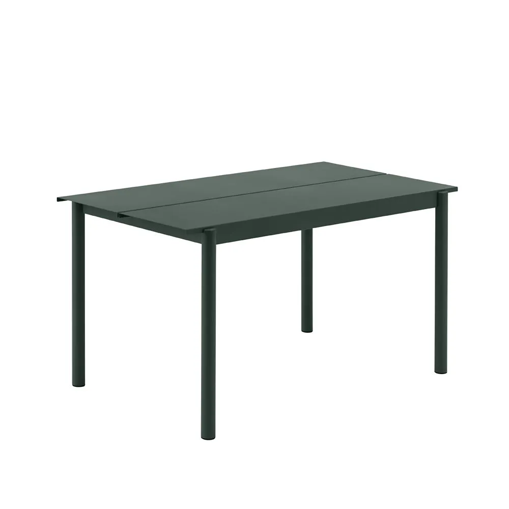 Muuto Linear Outdoor Steel Table Medium Dark Green 2