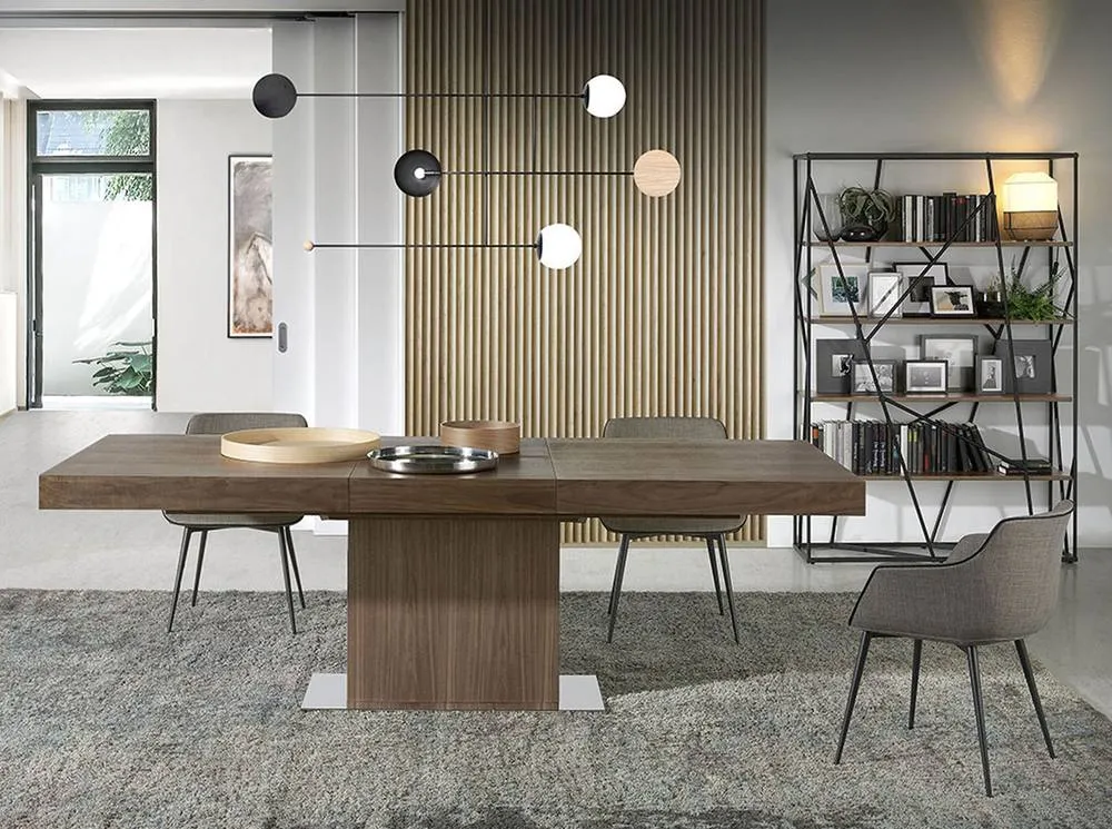 Angel Cerda Walnut & Black Steel Shelving Unit, 120x38x180 cm in Brown 6