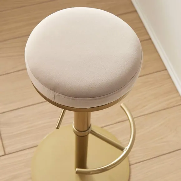 Jesper Adjustable Height Bar Stool, Velvet 3