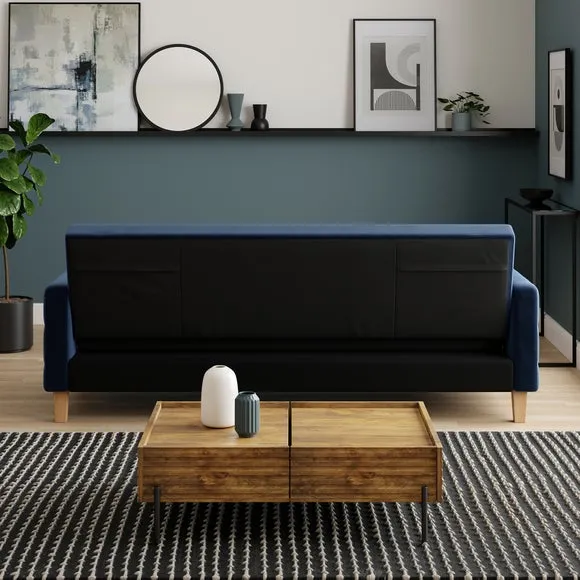 Harlow Velvet Storage Double Sofa Bed 4
