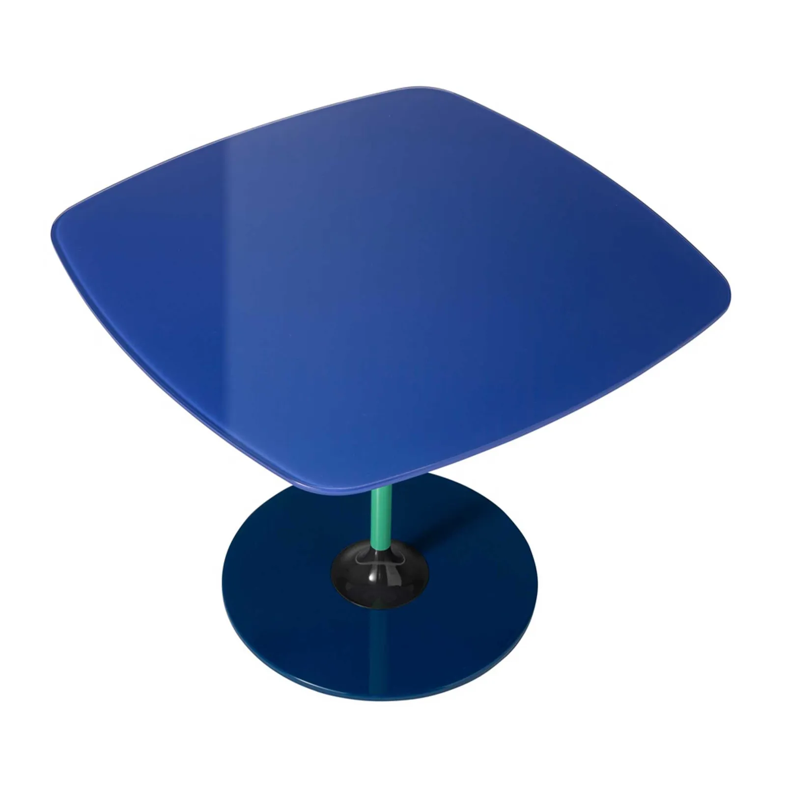 Kartell Thierry Side Table 50X50X40 Blue Glass | Barker & Stonehouse 3