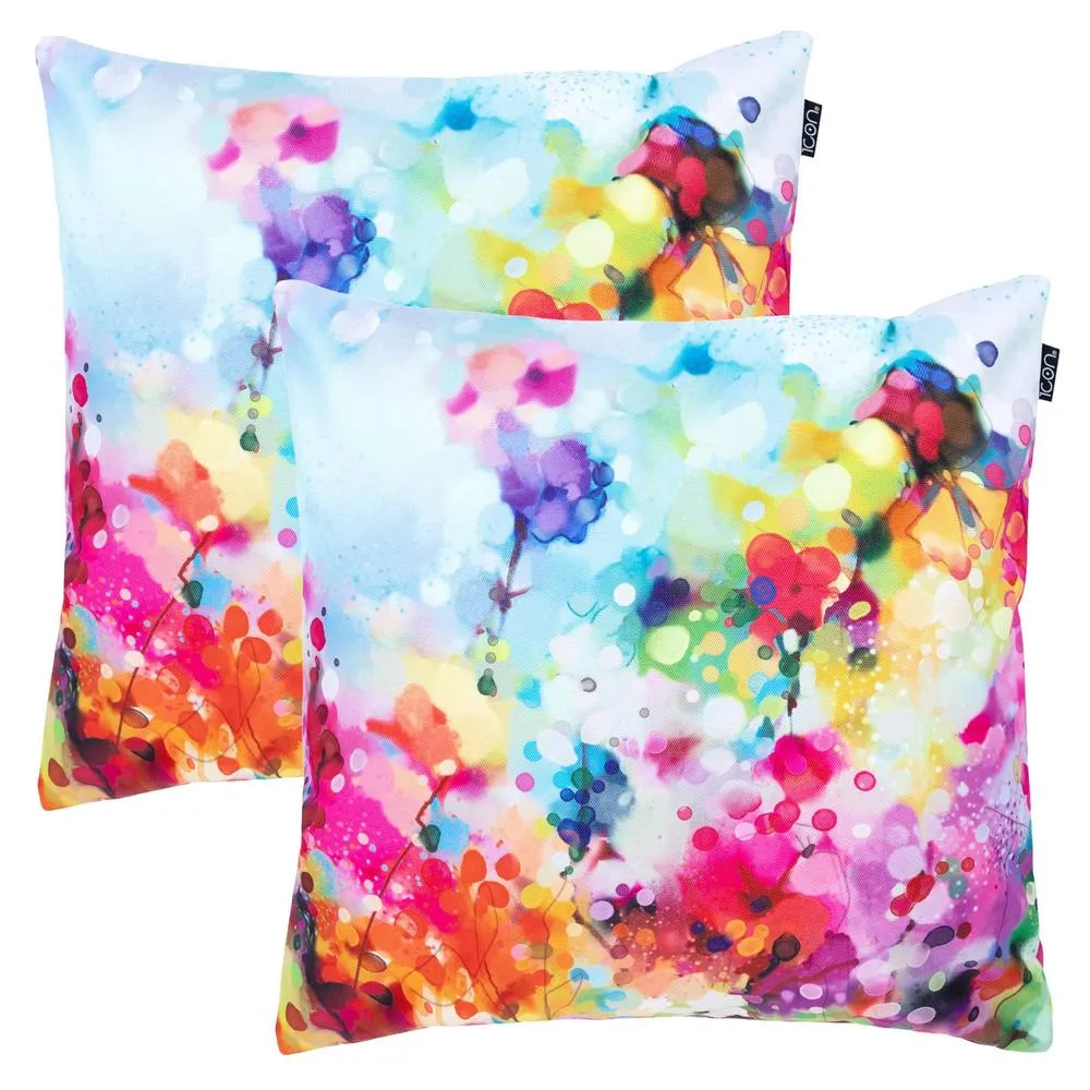 icon 2 Pack Cushion 43x43cm Spring Flower, Pink Back