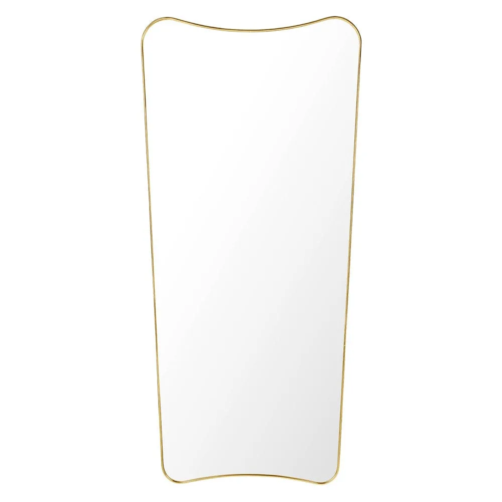 Gubi FA33 Rectangular Wall Mirror Large Brass 2