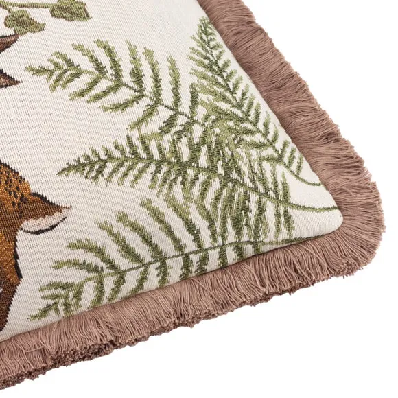 Wylder Nature Fable Rabbits Cotton Square Cushion 5