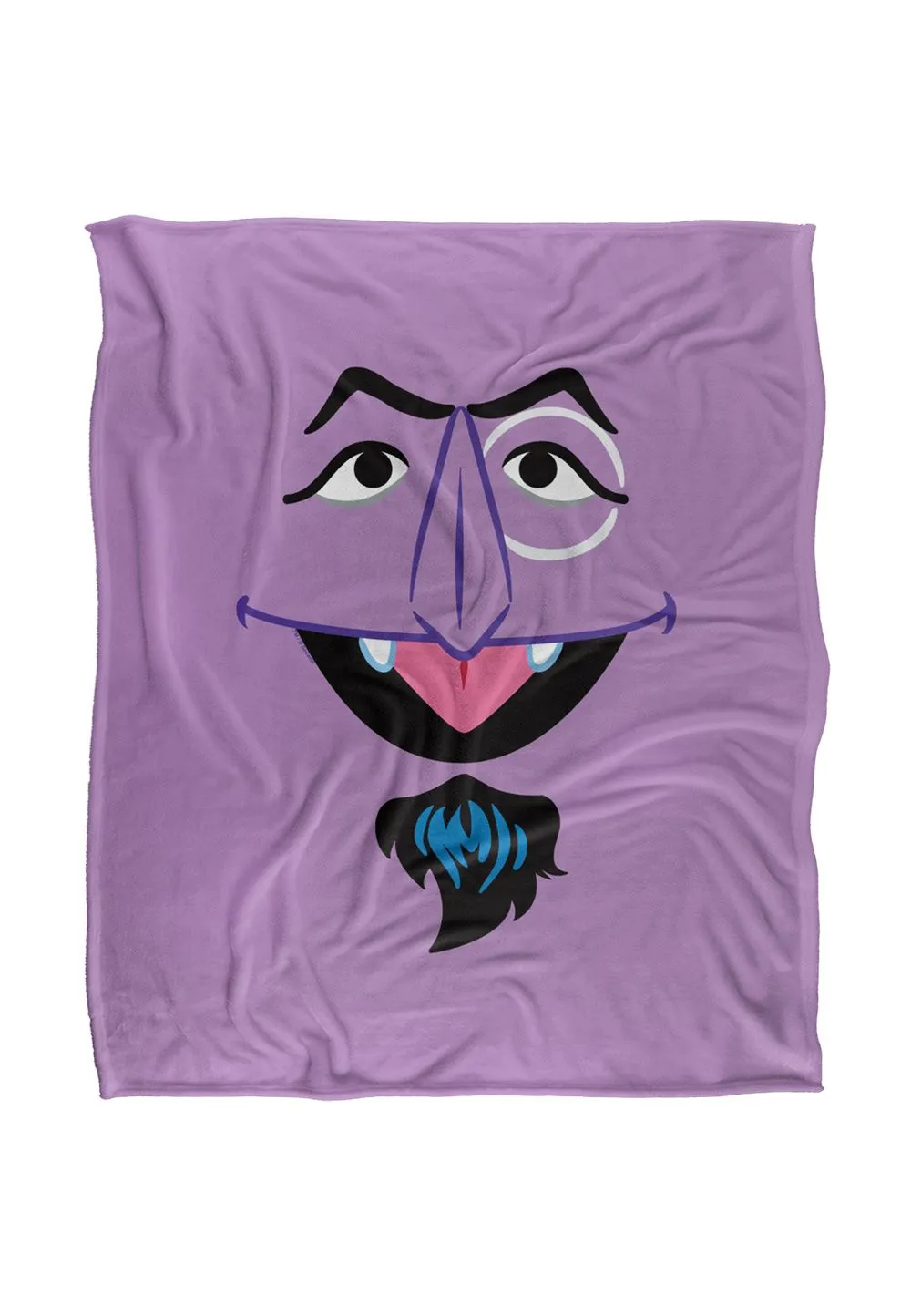 Sesame Street Count Face Silky Touch Super Soft Throw Blanket 152 X 127 cm in White