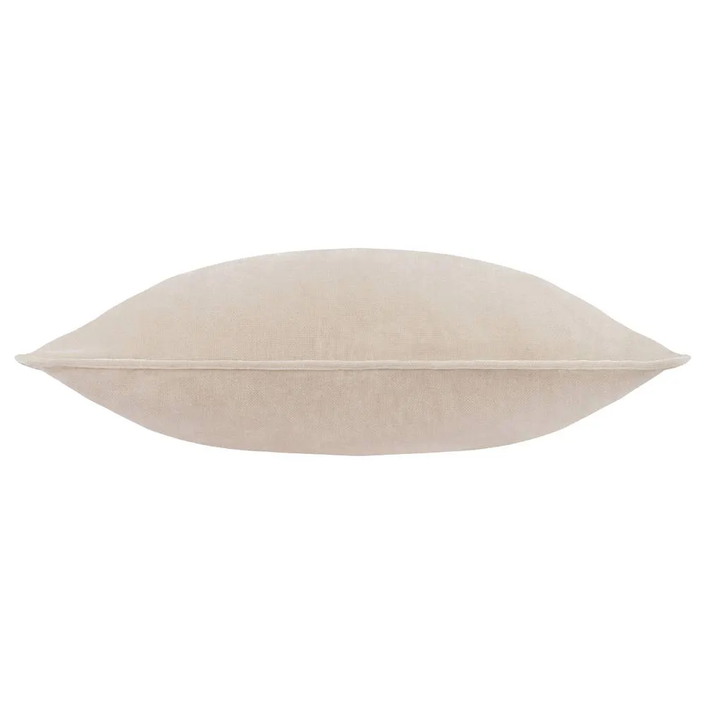 Yard Heavy Chenille Woven Piped Cushion in Cream 3