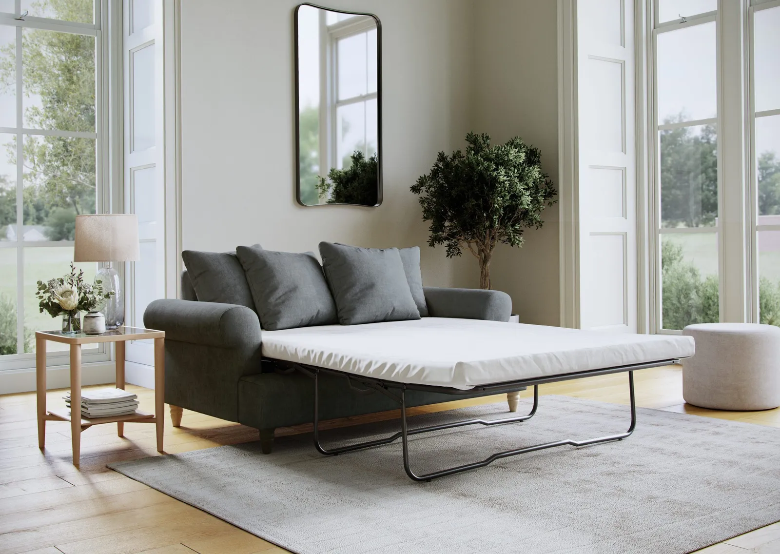 The Great Sofa Company Beatrice Sofa Bed Faro Slate in Grey