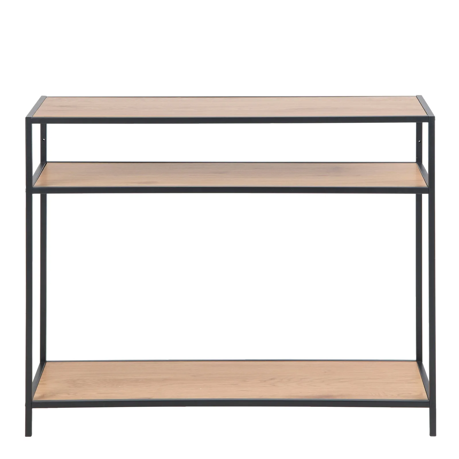 Furniture To Go Seaford Console Table, 2 Shelves in Black & Oak 2