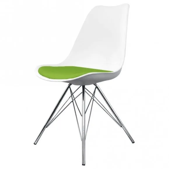 Fusion Living Soho White Plastic Dining Chair 2