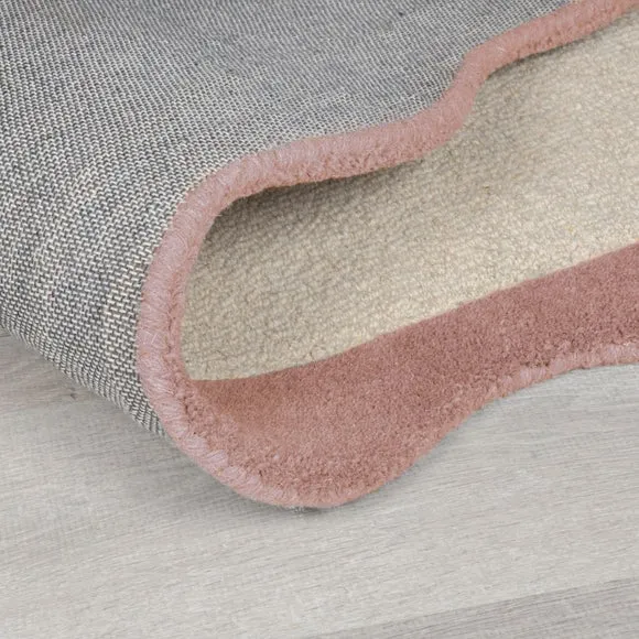 Bonnie Scallop Border Wool Round Rug 3