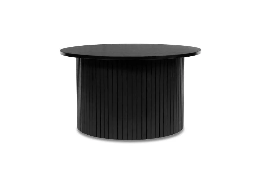 Birlea Round Fluted Coffee Table Axel in Black 5