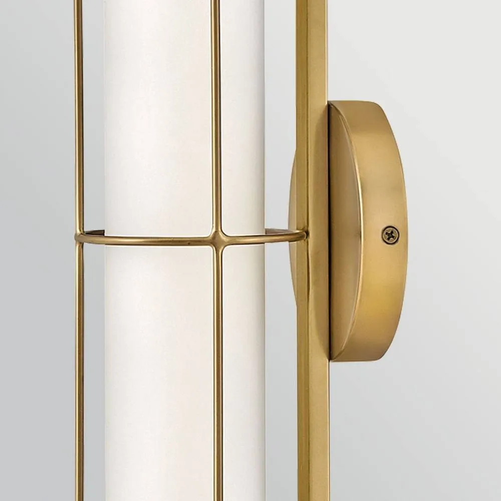 Netlighting Saylor Small Integrated LED Wall Light Heritage Brass 3000K IP44 in Gold 4