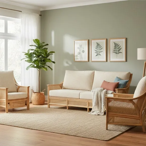Desser Chester Rattan 3 Seater Sofa & 2 Chairs Set