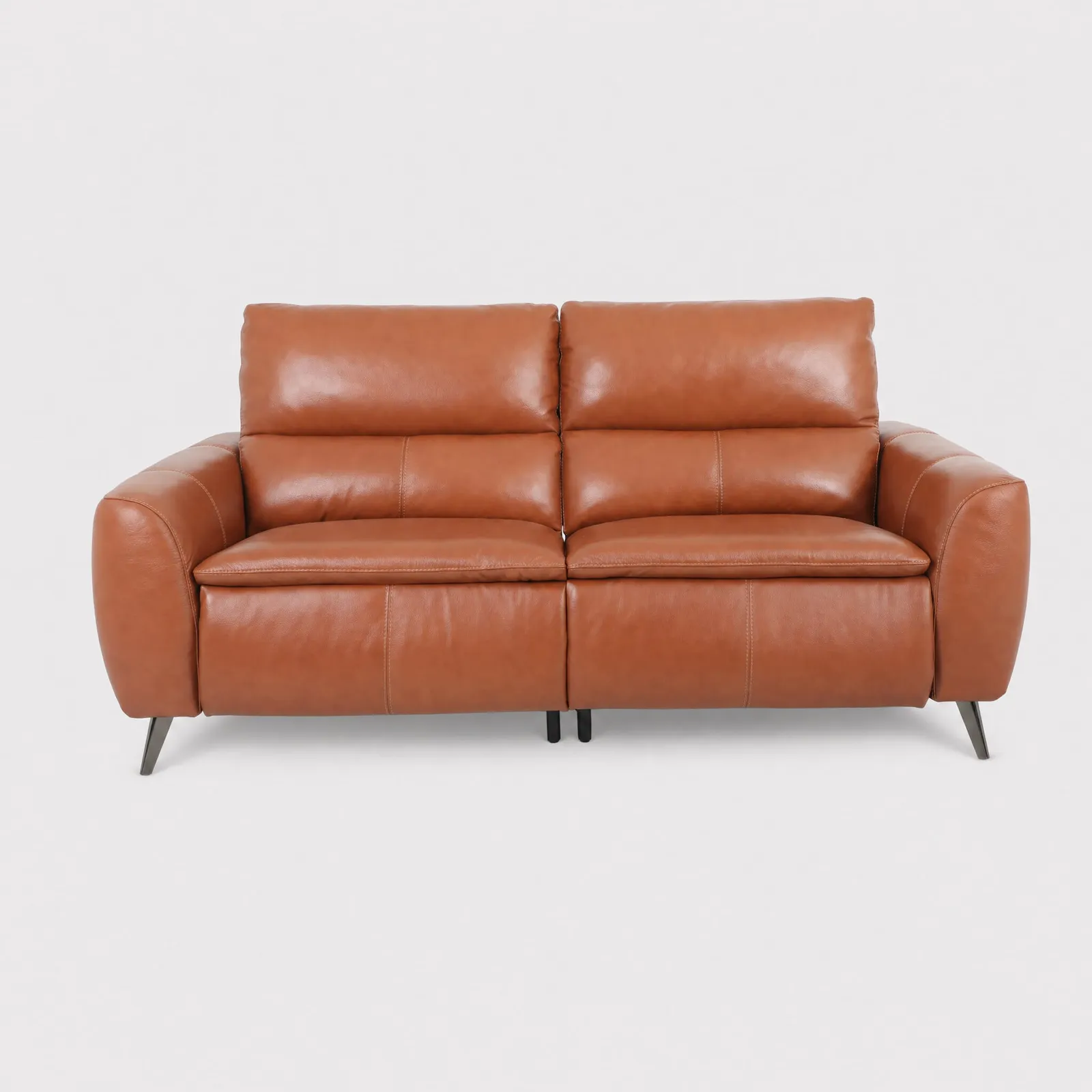 Laurence 2.5 Seater Power Recliner Sofa, Brown Leather | Barker & Stonehouse