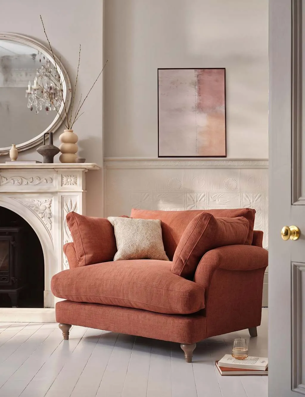 BARKER AND STONEHOUSE Isla Snuggle Chair Dark Red