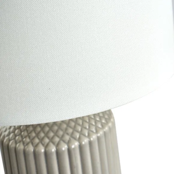 Meribel Tall Geo Textured Ceramic Table Lamp 6