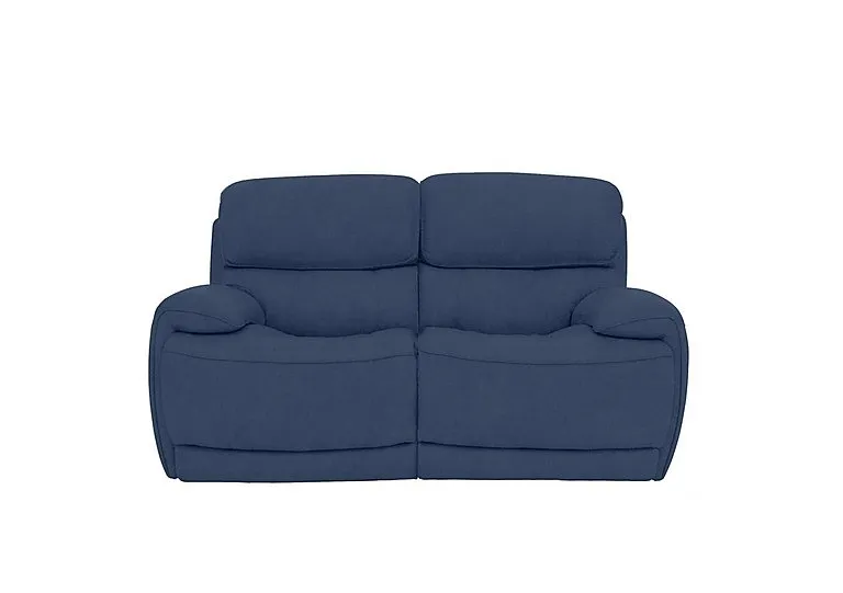 Rocco 2 Seater Fabric Power Rocker Sofa with Headrests - Blue