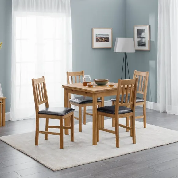 Return - Coxmoor 4-6 Seater Square Extendable Dining Table, Solid Oak 2