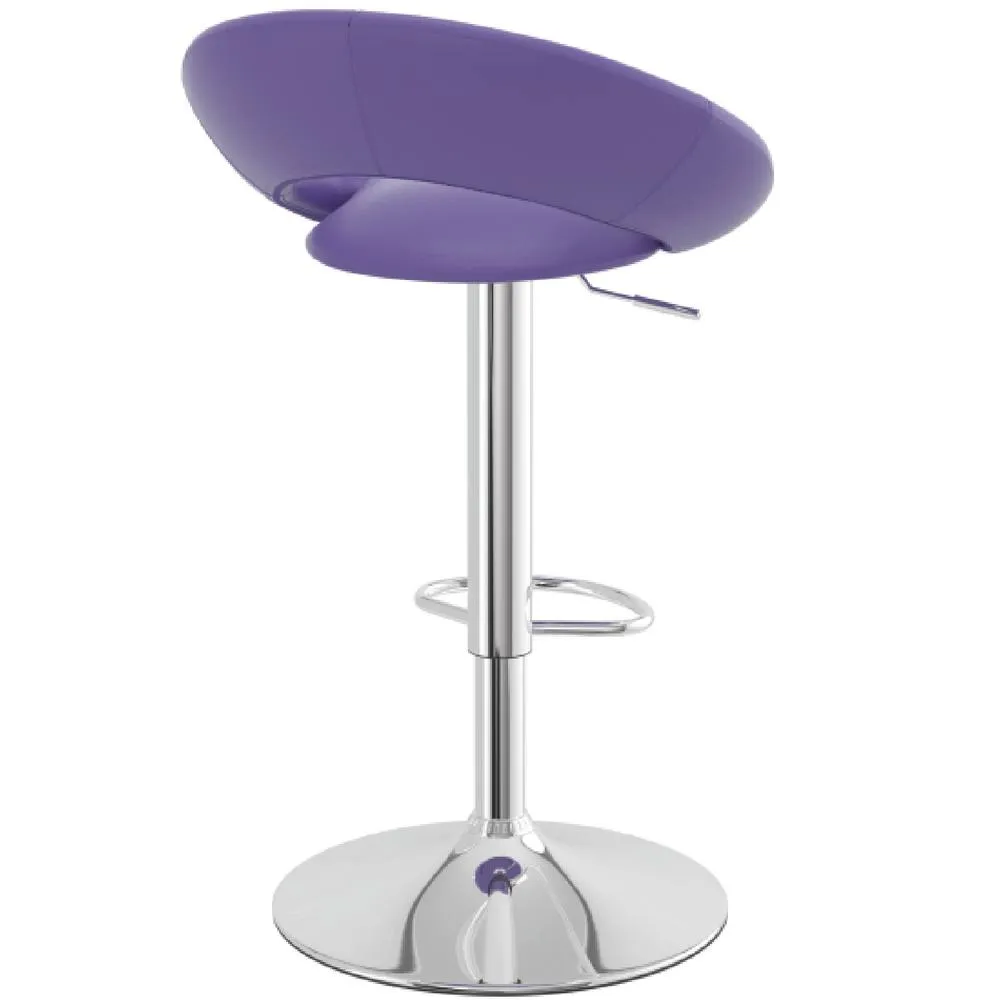 netfurniture Serene Purple Padded Kitchen Breakfast Bar Stool Height Adjustable 5