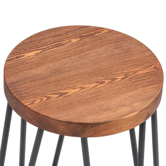 Torino Counter Height Bar Stool, Black Metal 5