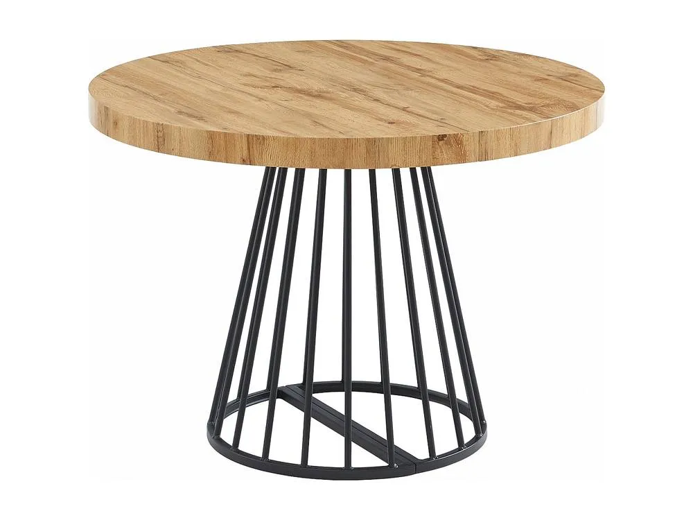 Vente-unique 2 - 12 Seater Extendable Dining Table - MDF & Steel - Natural and in Black