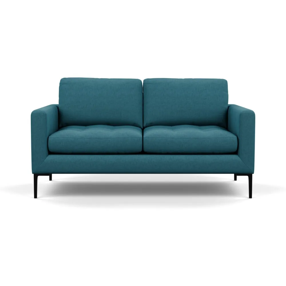 Heal's Eton 2 Seater Sofa Brushed Cotton Cadet Black Feet