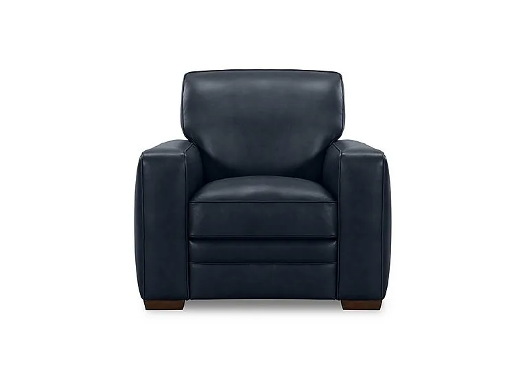 Aspen Leather Armchair - Navy - Sofas and Armchairs