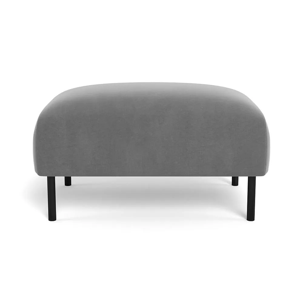 Heal's Alto Ottoman Smart Velvet Mercury Black Feet 1