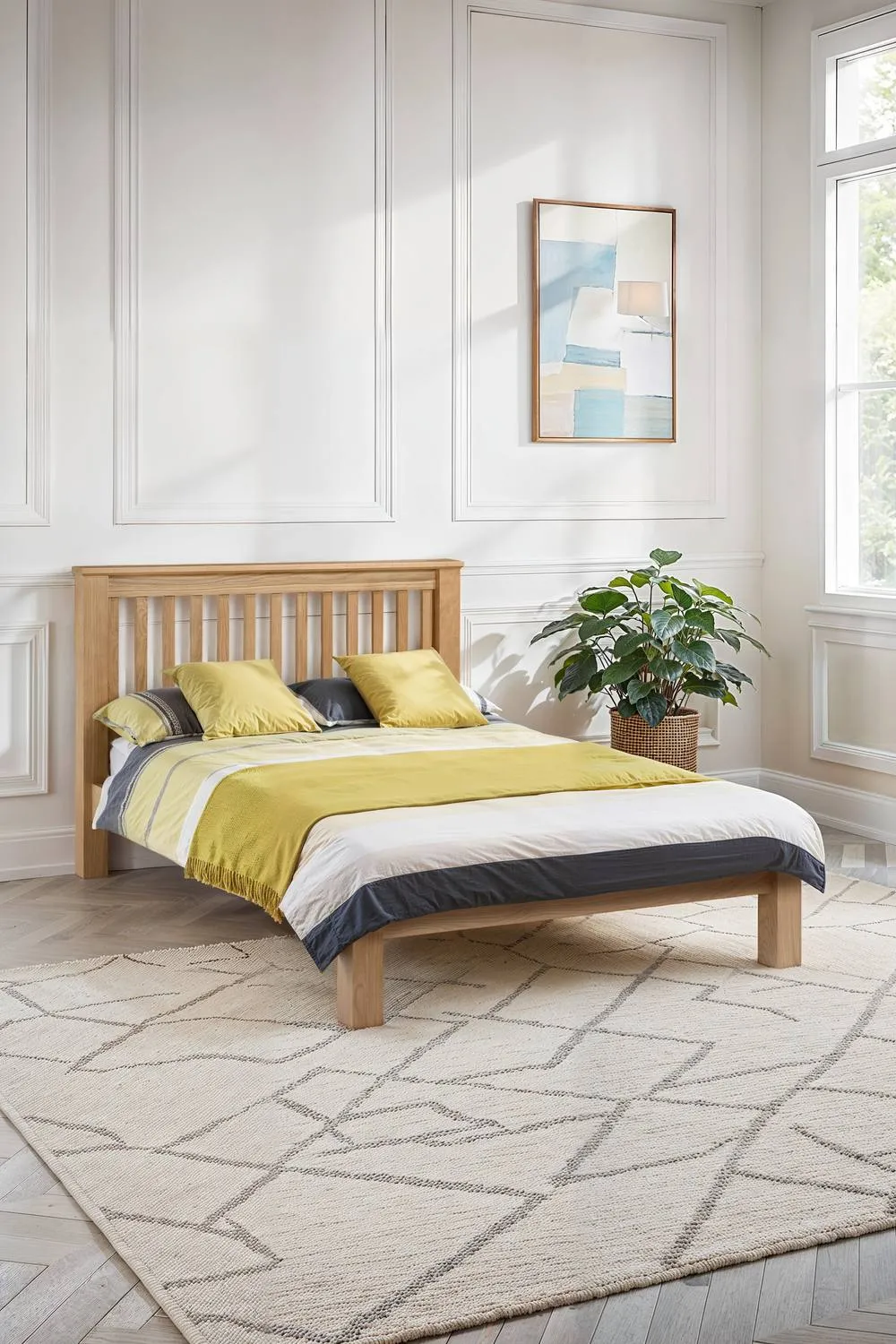 Julian Bowen Amsterdam Low Footend Solid Oak Bed in Natural 2