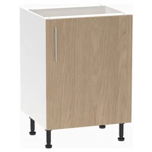 Wickes Orlando Scandi Oak Slab Base Unit - 600mm