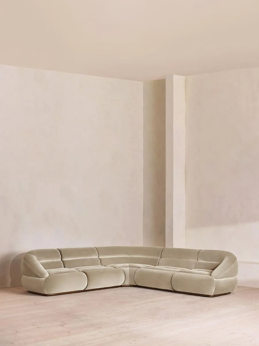 Edison Modular Sofa, Corner Sofa, Velvet, Oyster