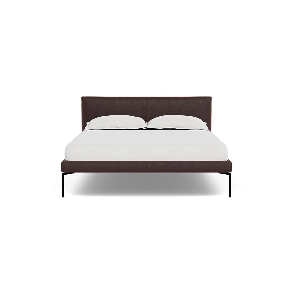 Heal's Matera Bedstead Double Nobilis Velvet Espresso 1