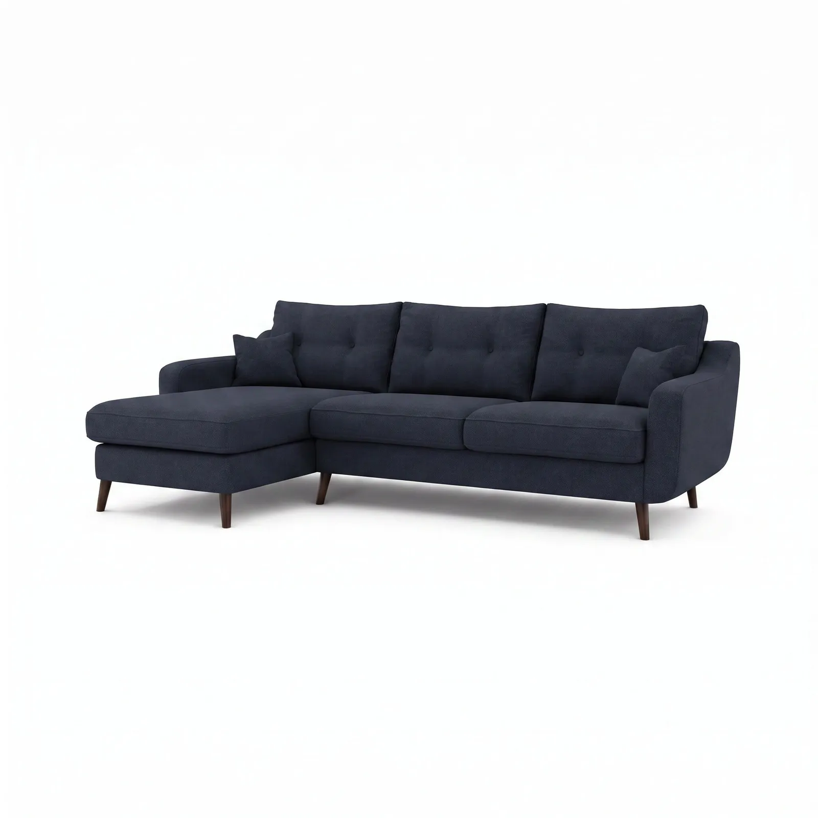 Myers Large Chaise Corner Sofa Left, Navy Fabric | Barker & Stonehouse 2