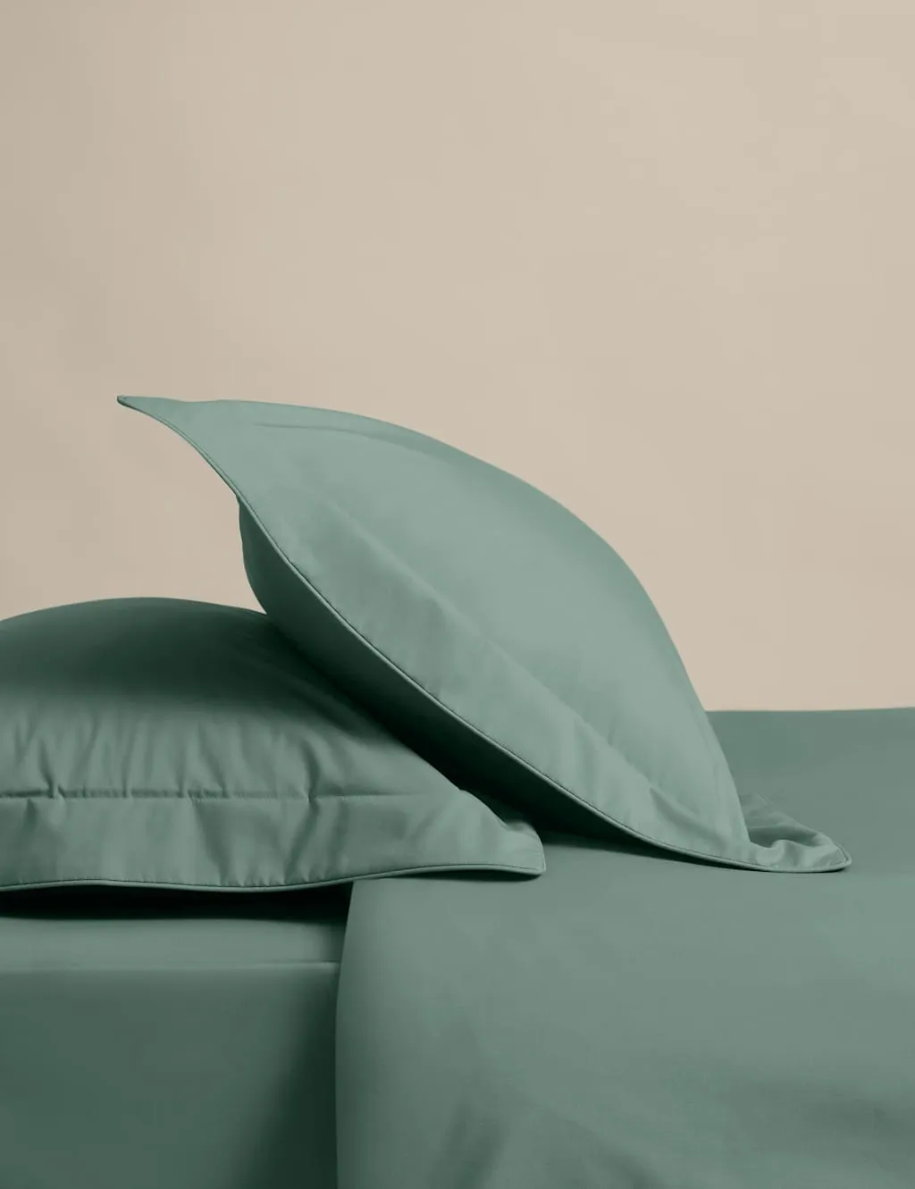 M&S 2 Pack Egyptian Cotton Oxford Pillowcases Smokey Green