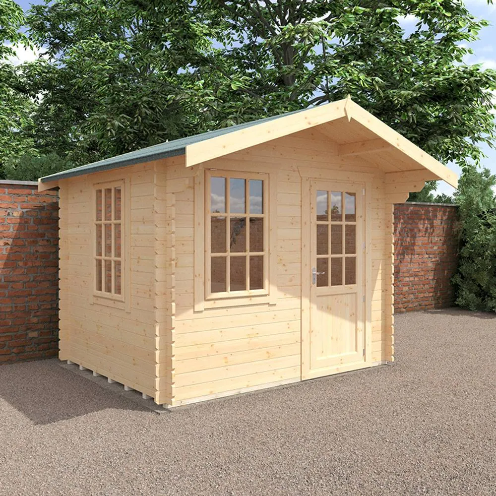 Buttercup Farm 8x10 The Carrington 28mm Cabin - L235 x W295 x H261.6 cm in Natural 2