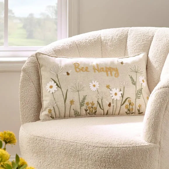 Catherine Lansfield Bee Happy Rectangle Cushion