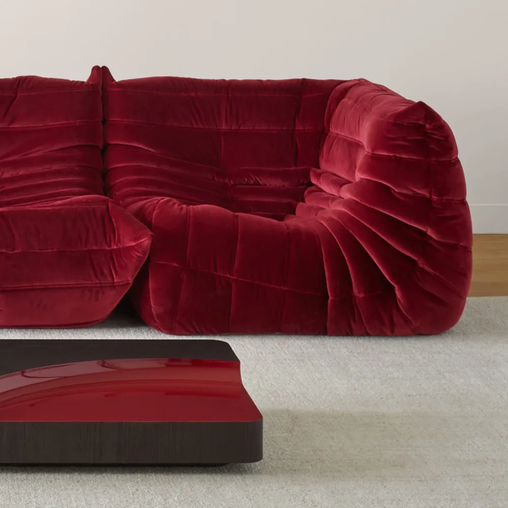 Ligne Roset Togo Corner Seat Alcantara Curry 3