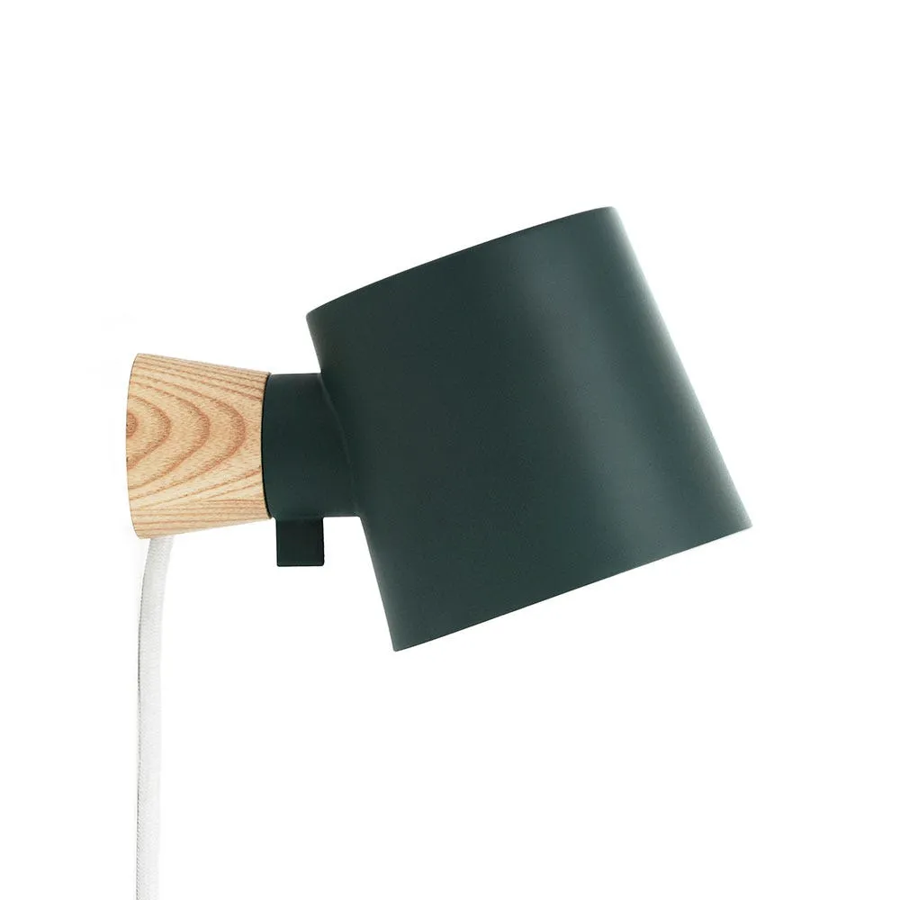 Normann Copenhagen Rise Plug-in Wall Light Petrol Green 3