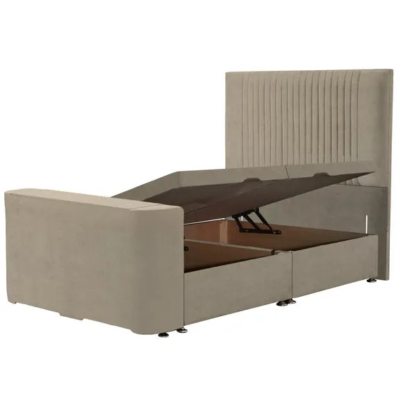Sweet Dreams Gaia Vertical Pleated Side Lift Ottoman TV Bed 3