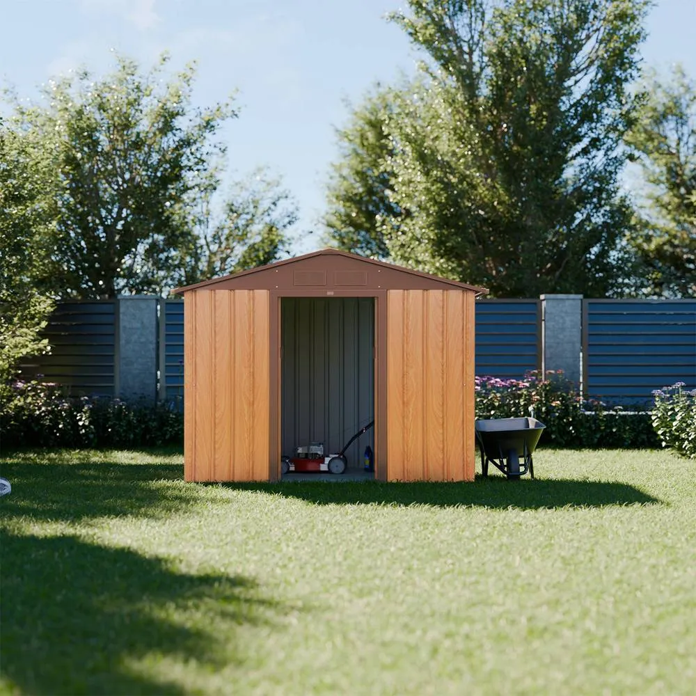 sweeek Garden shelter 2.71m² with anchor kit in Brown 3