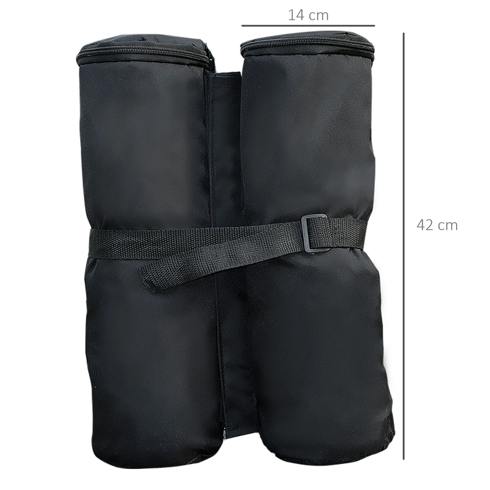 OUTSUNNY Gazebo Weight Sand Bags Leg Weights Marquee Tent Canopy Base in Black 3