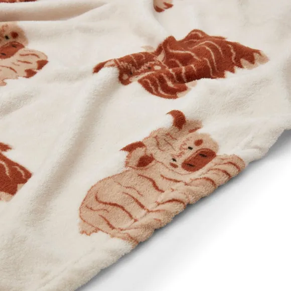 Highland Cow Fleece Throw Blanket, 130cm x 170cm 2