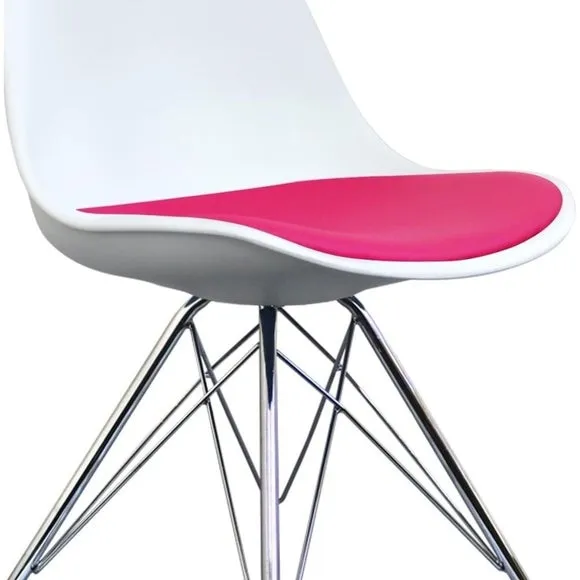 Fusion Living Soho White Plastic Dining Chair 6