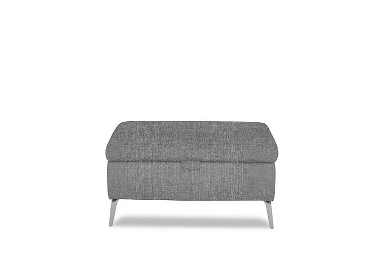 Daytona Fabric Storage Footstool - Anivia Grey