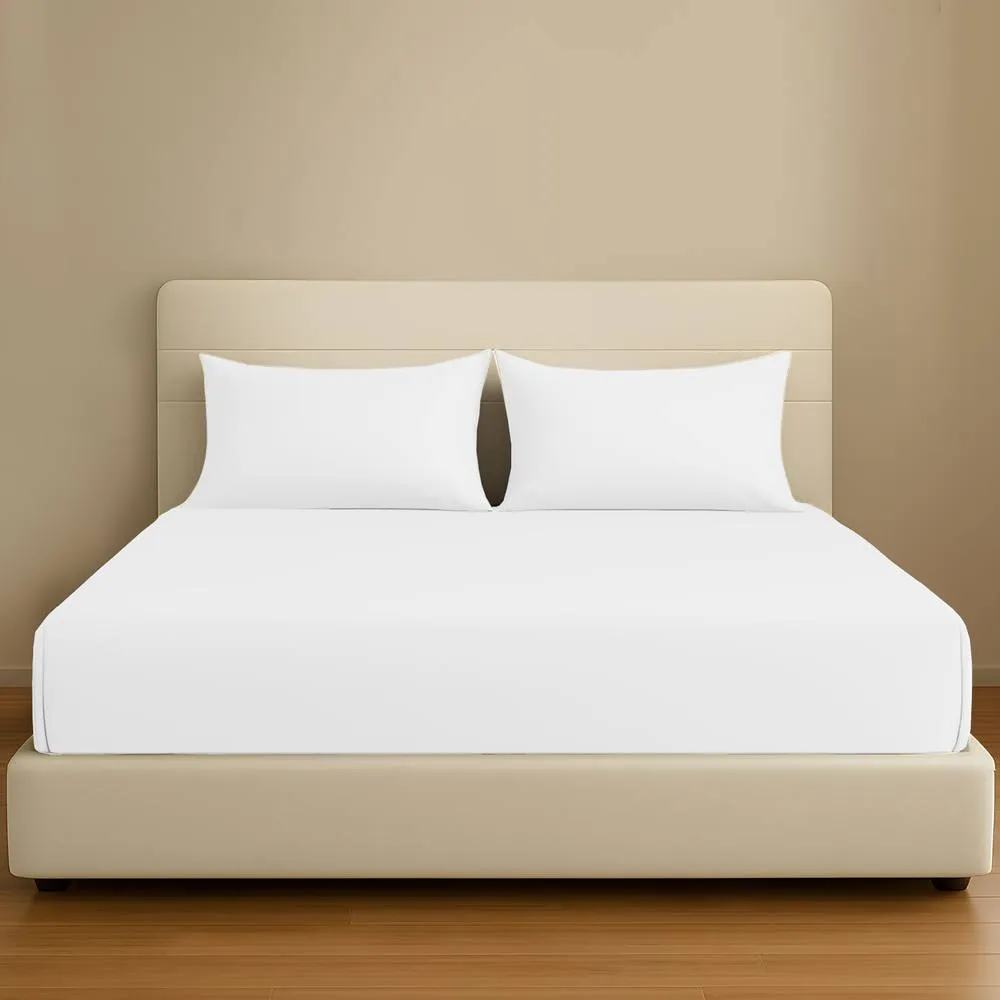 Pamposh 35cm Extra Deep Pocket Egyptian Cotton Fitted Sheet in White