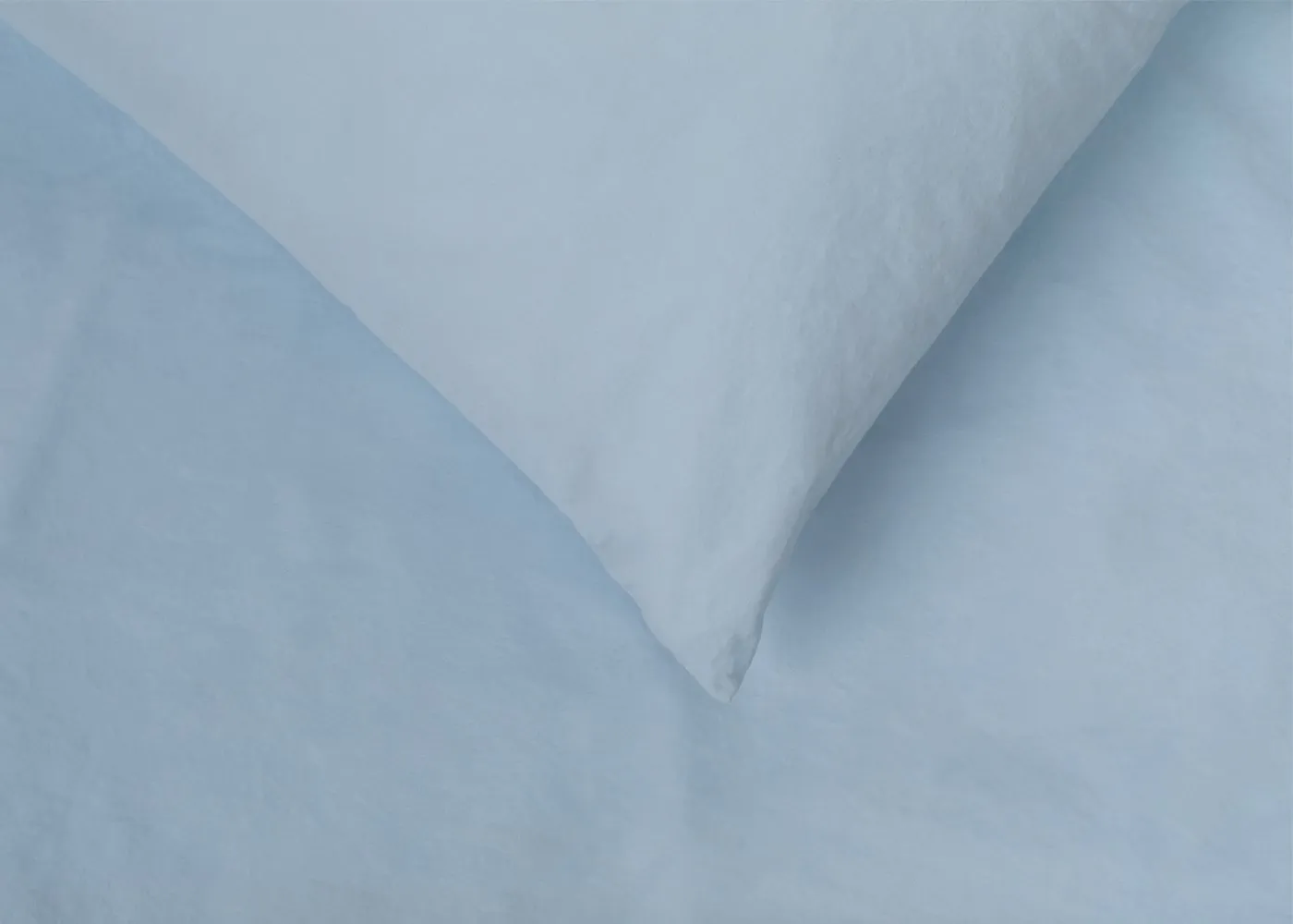 Heal's Washed Cotton Sky Blue Duvet Cover Super King